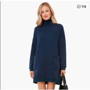 Pomander Place Navy Sweater Dress